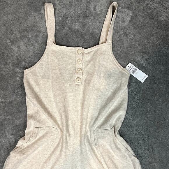 American Eagle Lounge Jumper Women's S NWT Wide Leg Cream Comfy - Picture 2 of 11